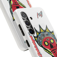 Artistic Crown KING GRAY  Skull Tough Phone Case — Colorful Abstract Guardian Design