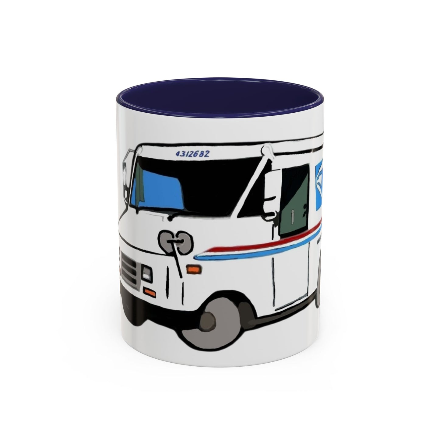 LLV Postal Service Mail Truck Accent Coffee Mug — Retro USPS Delivery Van Illustration (11/15oz)