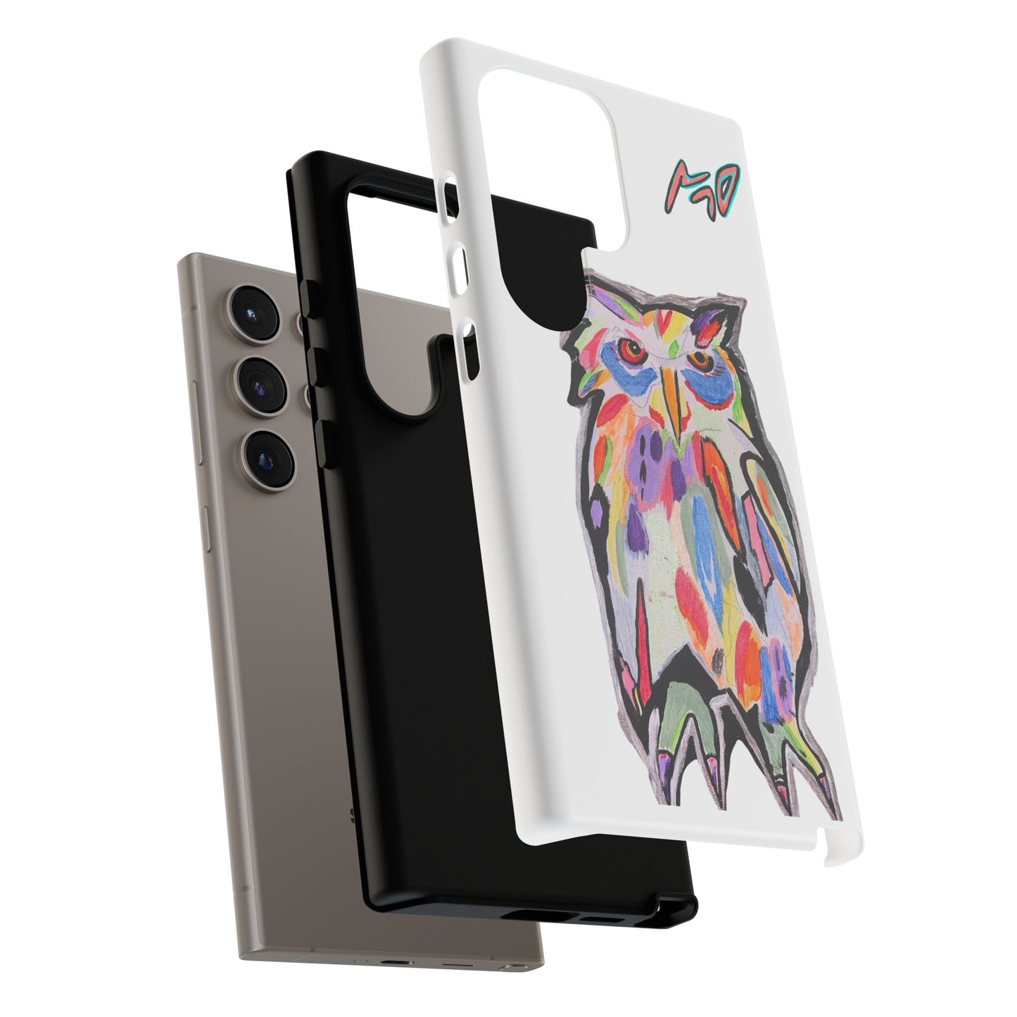 Colorful Owl Phone Case — Artistic Owl Illustration Tough Case