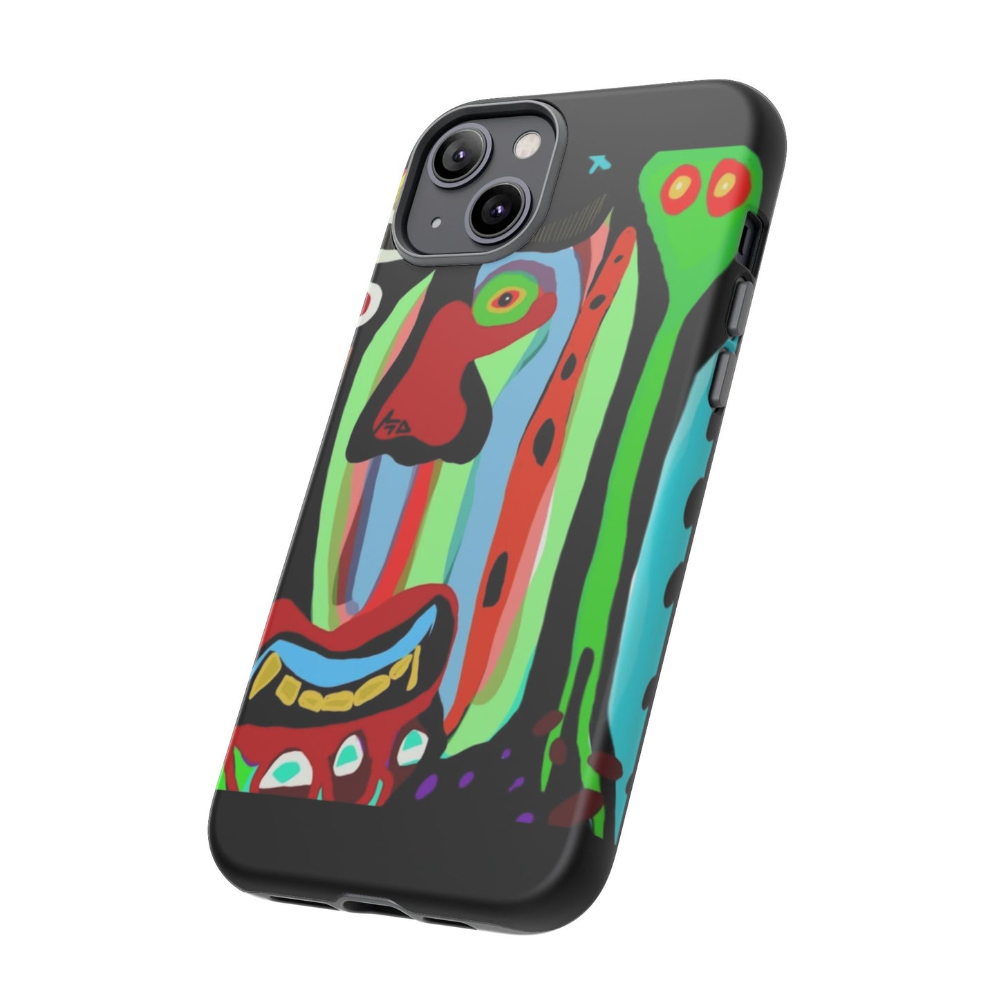 CRAZY.   Tribal Face Phone Case — Colorful Modern Art iPhone Cover