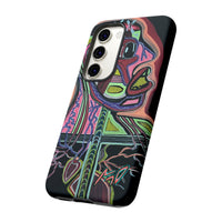 HEART ATTACK Abstract Neon Face Tough Phone Case – Vibrant Art Phone Cover