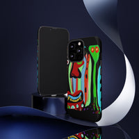 CRAZY.   Tribal Face Phone Case — Colorful Modern Art iPhone Cover