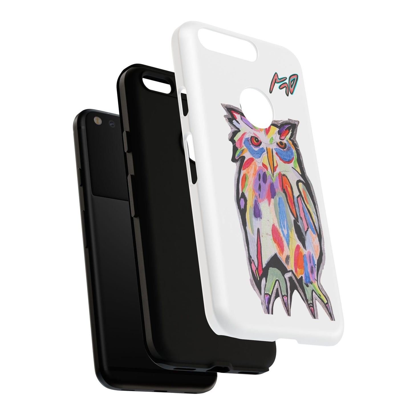 Colorful Owl Phone Case — Artistic Owl Illustration Tough Case