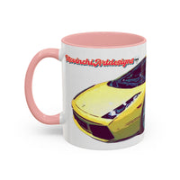 GALLARDO.  Sports Car Coffee Mug — Yellow Supercar Accent Mug (11/15oz)