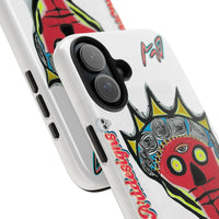 Artistic Crown KING GRAY  Skull Tough Phone Case — Colorful Abstract Guardian Design
