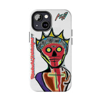 Artistic Crown KING GRAY  Skull Tough Phone Case — Colorful Abstract Guardian Design