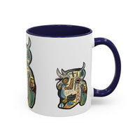 Abstract MOVINCHI Art Coffee Mug — Colorful Cubist Ceramic Accent Mug