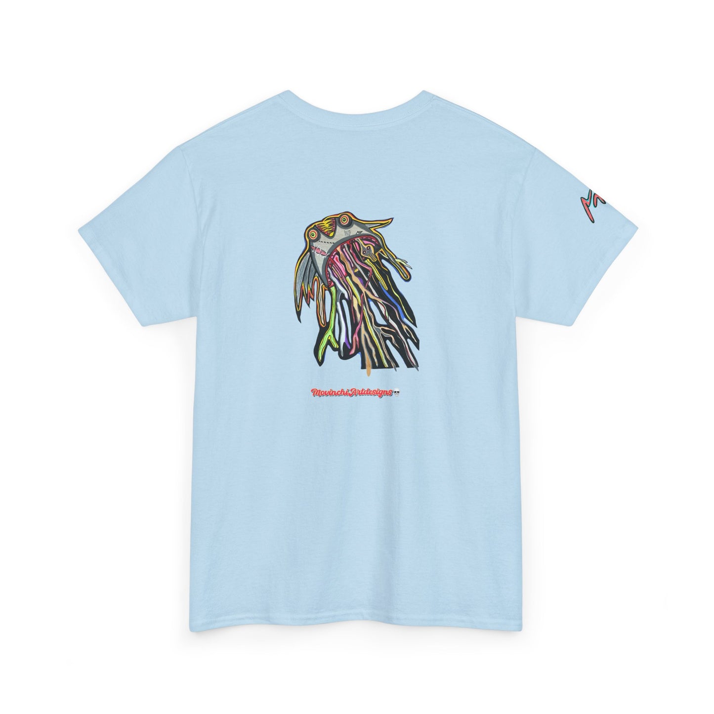 Graphic Tee — Colorful CRAZY TUNA  Illustration Back Print Tee