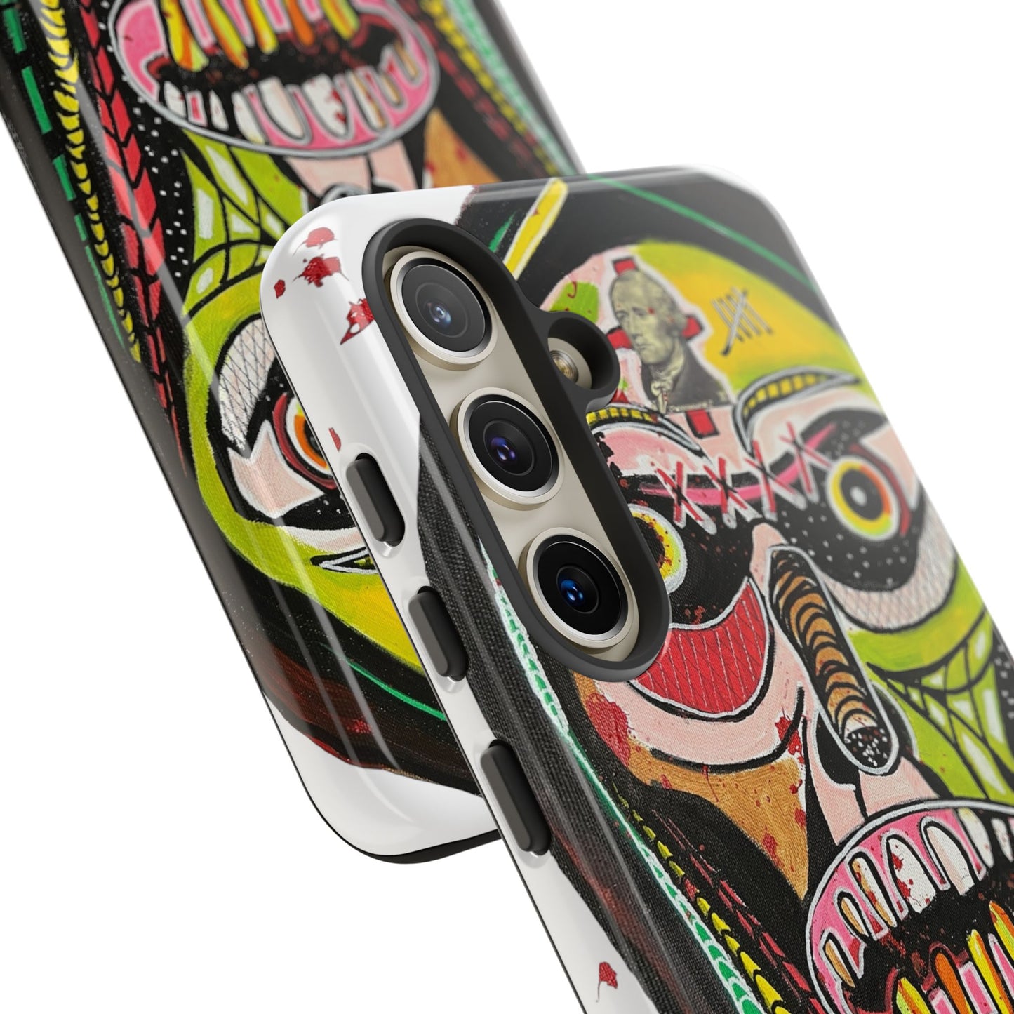 KUNTA.  Abstract Tribal Skull Phone Case — Colorful Street Art Protective Cover