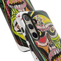 KUNTA.  Abstract Tribal Skull Phone Case — Colorful Street Art Protective Cover