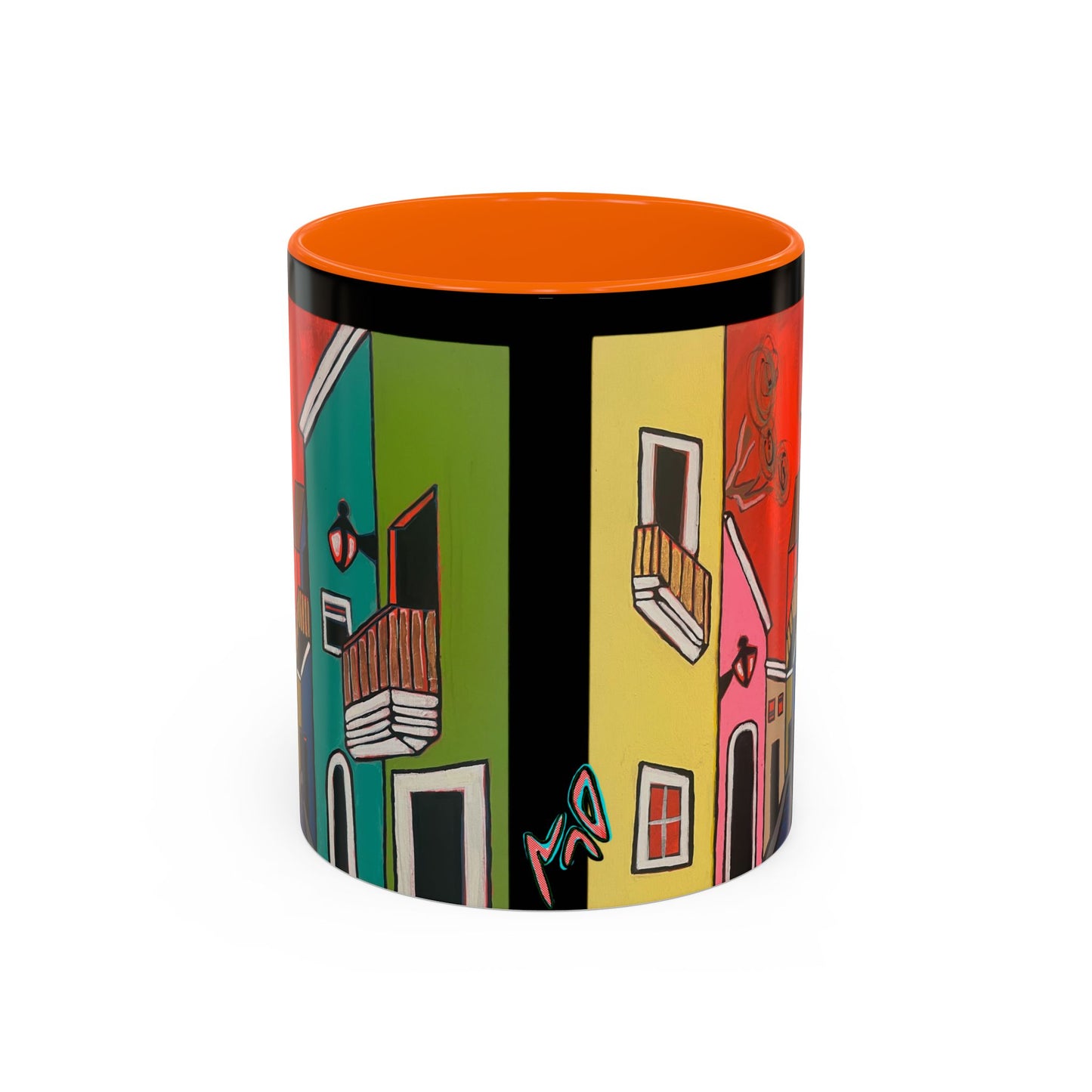 VIEJO SAN JUAN,  Colorful Cityscape Coffee Mug — Vibrant European Street Accent Mug
