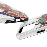 Artistic Crown KING GRAY  Skull Tough Phone Case — Colorful Abstract Guardian Design