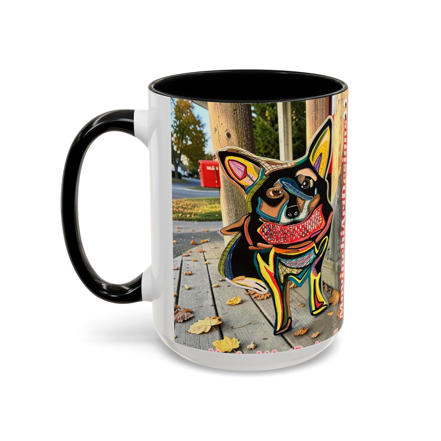 Colorful Corgi Accent Coffee Mug – Vibrant Pop-Art Dog Design (11/15oz)
