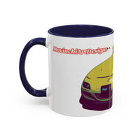 RX7  Coffee Mug — Yellow Sports Car Illustration Accent Mug