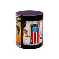 Puerto Rico Flag Coffee Mug — Rustic Street Art Accent Mug (11/15 oz)
