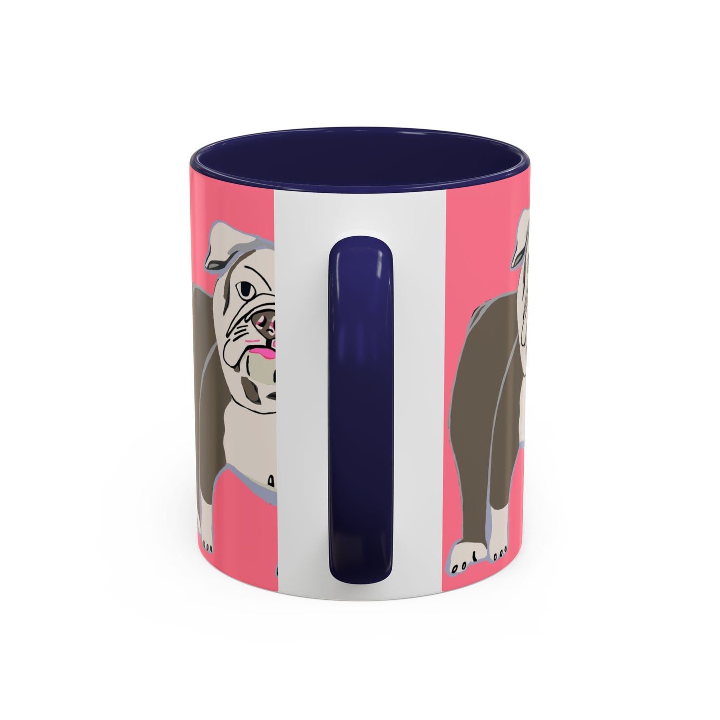 Bulldog Accent Coffee Mug — Cute Pink Dog Lover Mug (11/15oz)