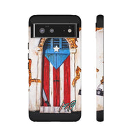 Puerto Rican Flag Phone Case - Rustic Coquí Door Design Tough Case