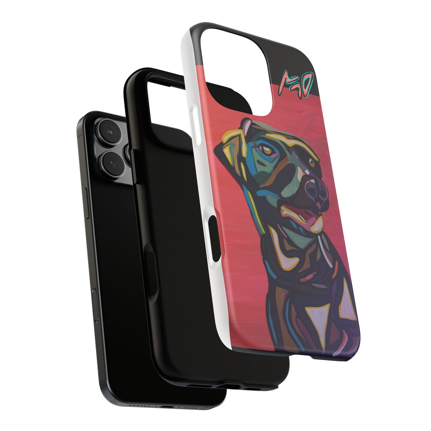 Colorful Pit LABRADOR Tough Phone Case — Vibrant Pop Art Dog Design