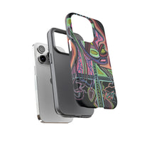 HEART ATTACK Abstract Neon Face Tough Phone Case – Vibrant Art Phone Cover