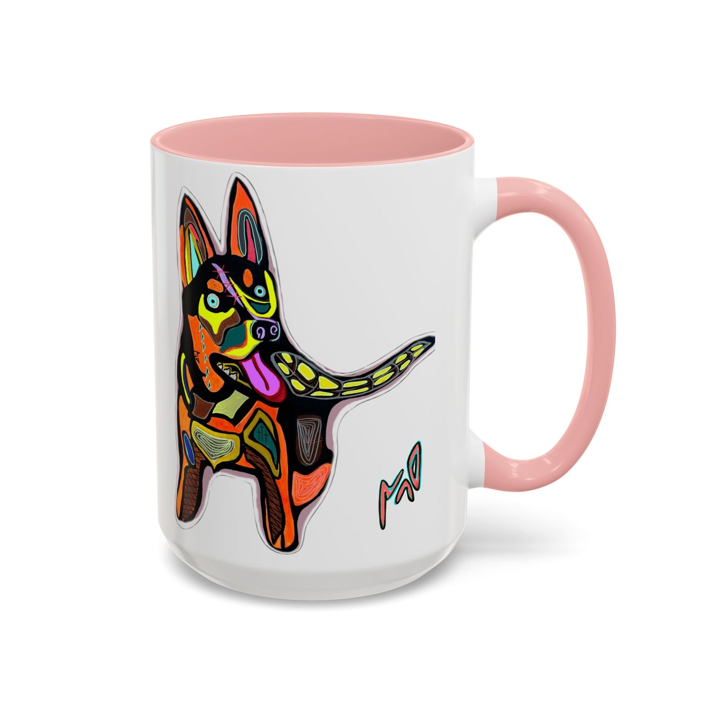 Colorful Pop Art Dog Accent Coffee Mug — Vibrant French Bulldog Design (11/15 oz)