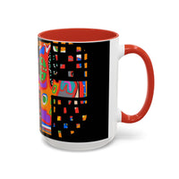 Coffee Mug — Colorful Abstract Cross Accent Ceramic Mug (11/15 oz)