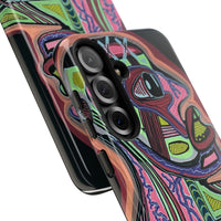 HEART ATTACK Abstract Neon Face Tough Phone Case – Vibrant Art Phone Cover