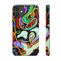 CRAZY4  Abstract Neon Skull Phone Case — Colorful Psychedelic Protective Cover