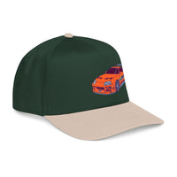 2JZ.  Retro Orange Sports Car Baseball Cap — Vintage JDM Supra Snapback