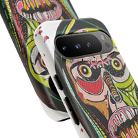 KUNTA.  Abstract Tribal Skull Phone Case — Colorful Street Art Protective Cover