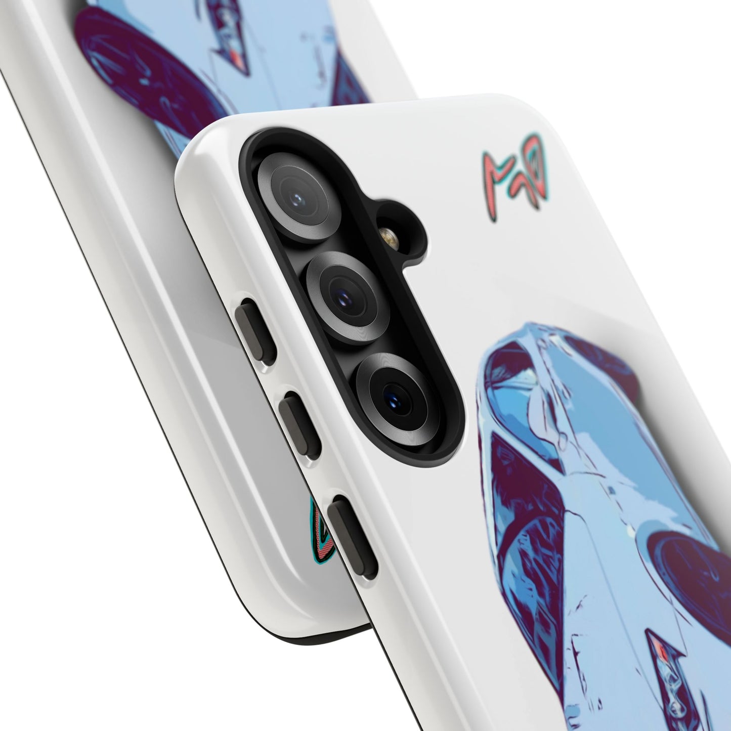 Melvin White Sports Car Phone Case - Retro Pop Art Supercar Protective Tough Case