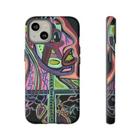 HEART ATTACK Abstract Neon Face Tough Phone Case – Vibrant Art Phone Cover