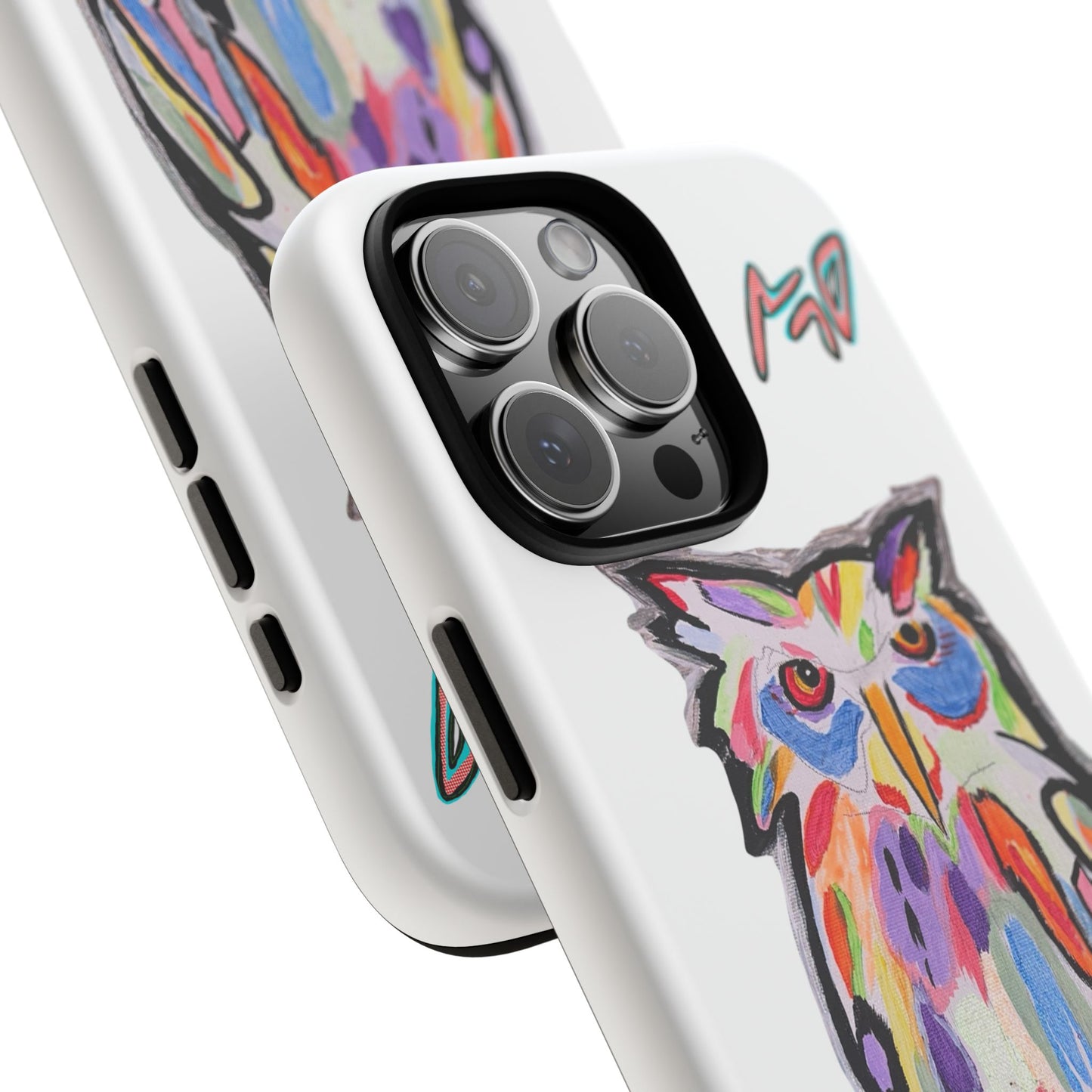 Colorful Owl Phone Case — Artistic Owl Illustration Tough Case