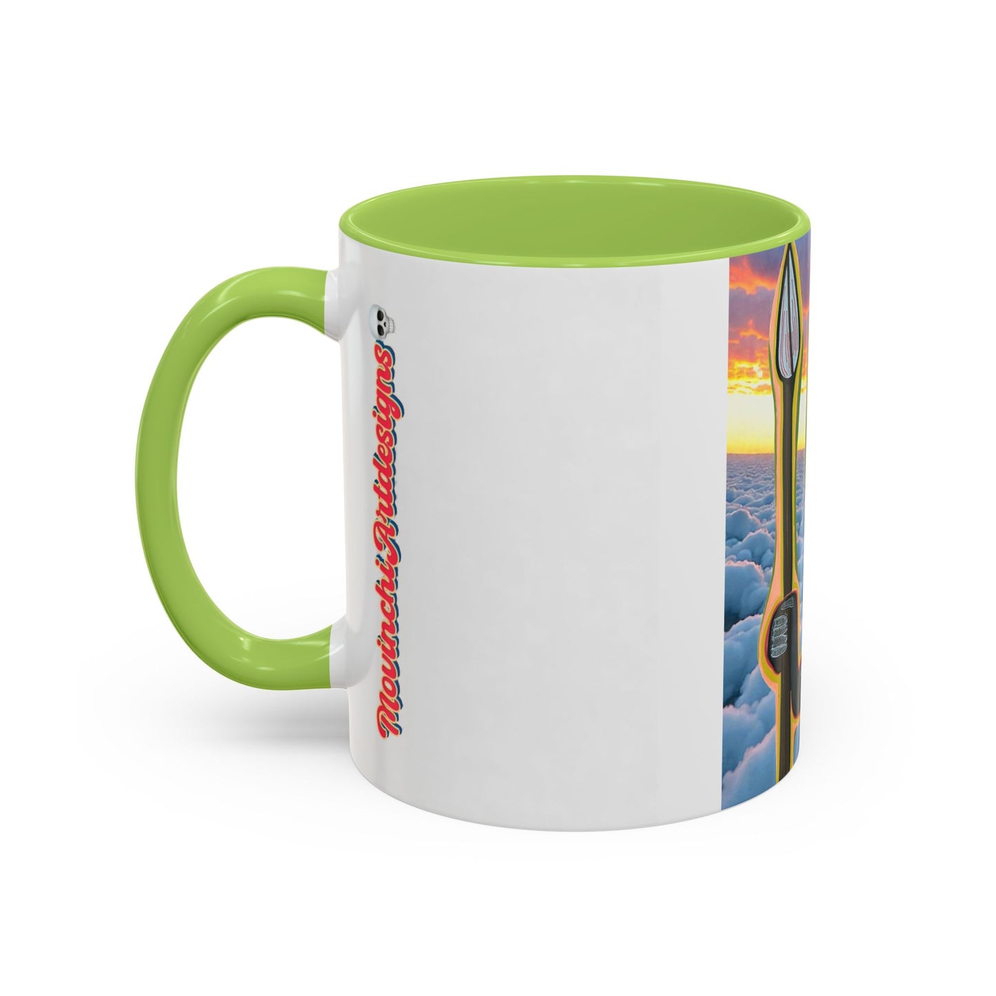 Surreal VINCENT Tribal Warrior Accent Coffee Mug — Colorful Skull Art 11/15oz