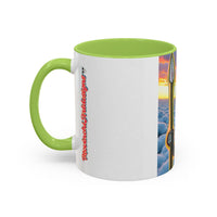 Surreal VINCENT Tribal Warrior Accent Coffee Mug — Colorful Skull Art 11/15oz
