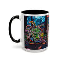 RYDER4.0  Psychedelic Forest Accent Coffee Mug – Colorful Trippy Creature Design (11/15oz)