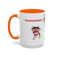 Skullface Accent Coffee Mug — Colorful Day of the Dead Pop Art (11/15oz)
