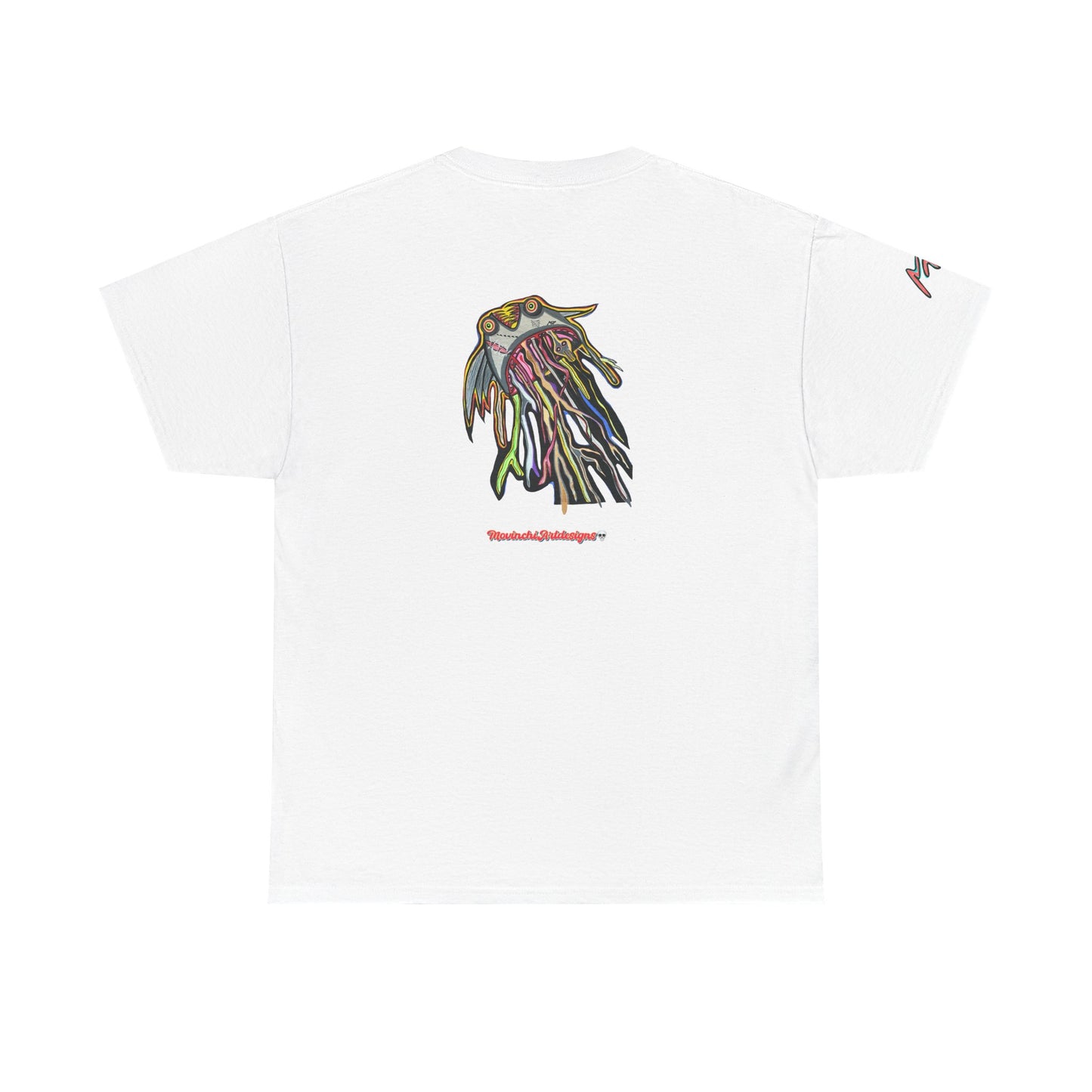 Graphic Tee — Colorful CRAZY TUNA  Illustration Back Print Tee