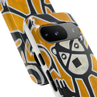 Abstract TAINO  Tribal Art Phone Case – Bold Orange Graphic Protective Cover