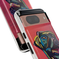 Colorful Pit LABRADOR Tough Phone Case — Vibrant Pop Art Dog Design