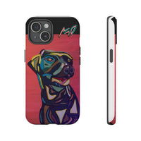 Colorful Pit LABRADOR Tough Phone Case — Vibrant Pop Art Dog Design