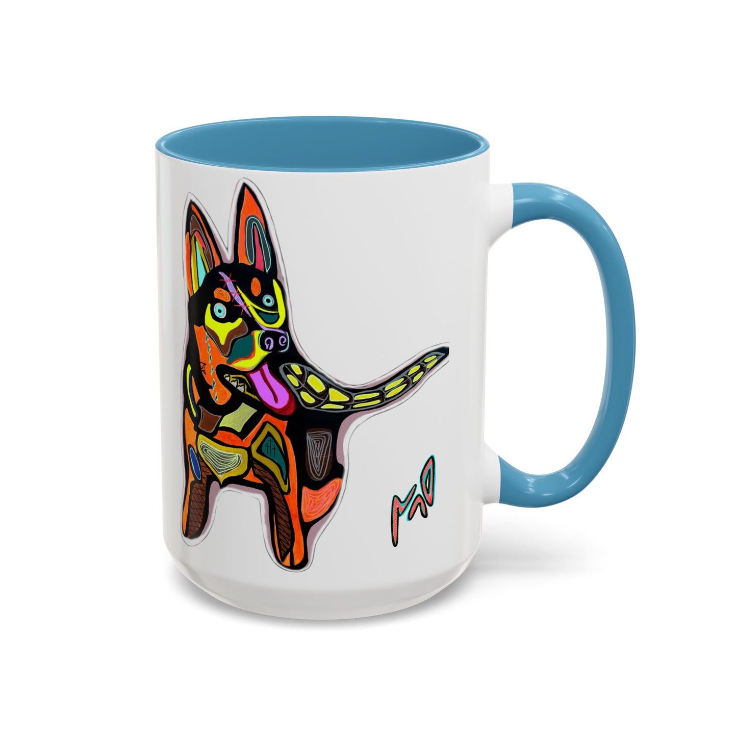 Colorful Pop Art Dog Accent Coffee Mug — Vibrant French Bulldog Design (11/15 oz)
