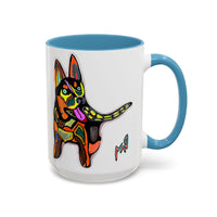 Colorful Pop Art Dog Accent Coffee Mug — Vibrant French Bulldog Design (11/15 oz)