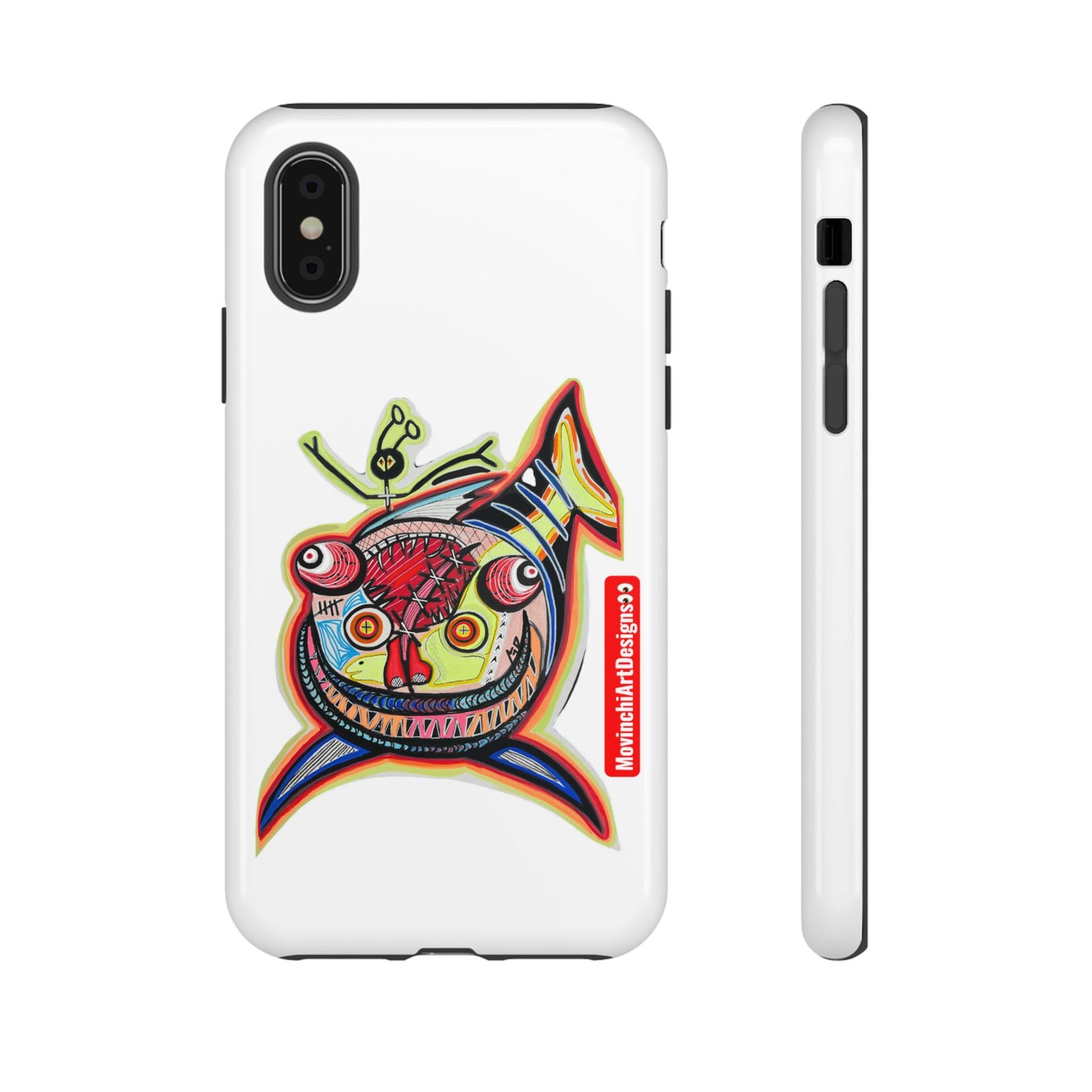 Phone Case — Colorful Abstract PARASITE  Fish Art Tough Cases
