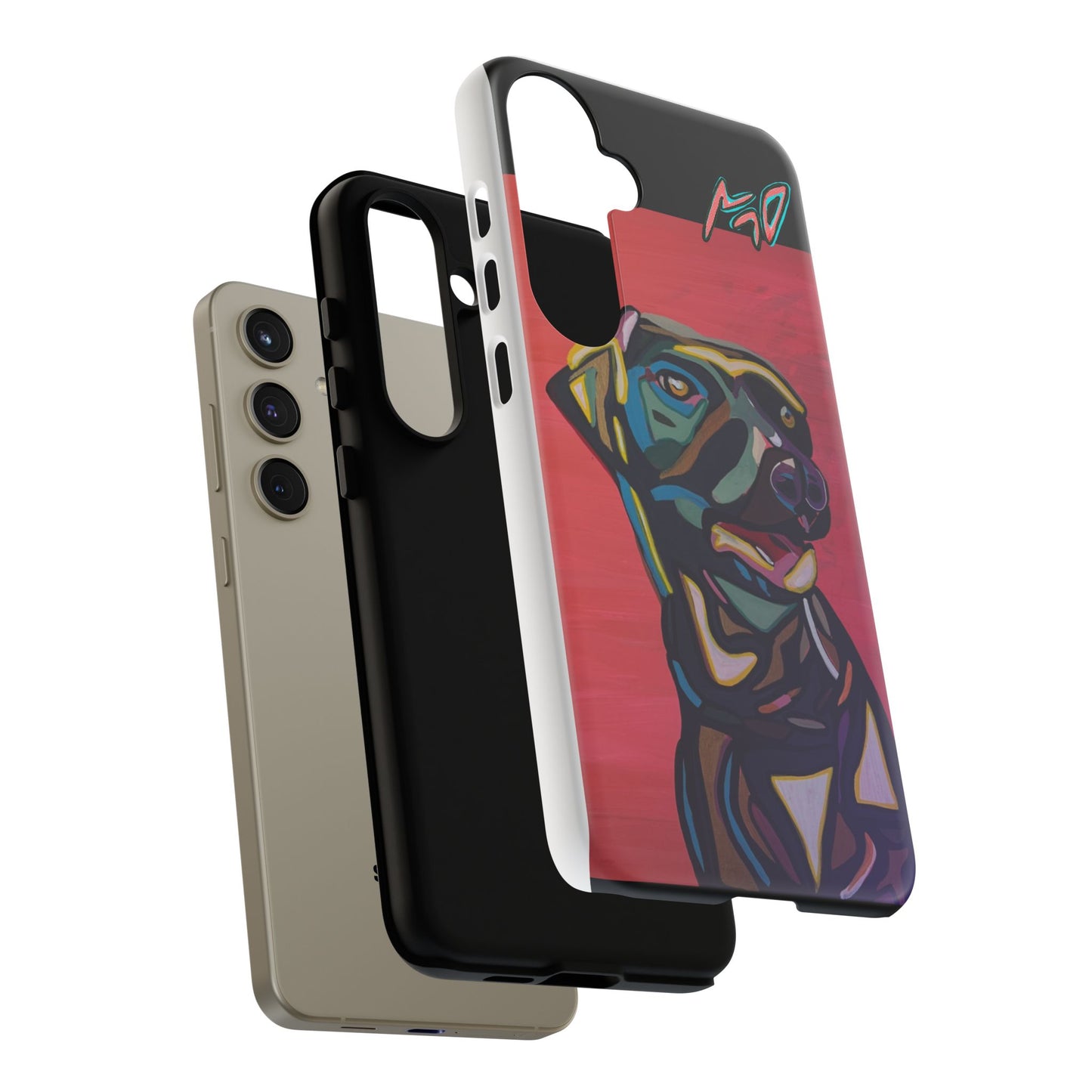 Colorful Pit LABRADOR Tough Phone Case — Vibrant Pop Art Dog Design