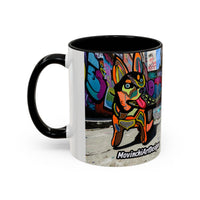 Colorful Pop Art Dog Accent Coffee Mug — Vibrant French Bulldog Design (11/15 oz)