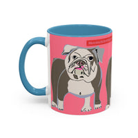 Bulldog Accent Coffee Mug — Cute Pink Dog Lover Mug (11/15oz)
