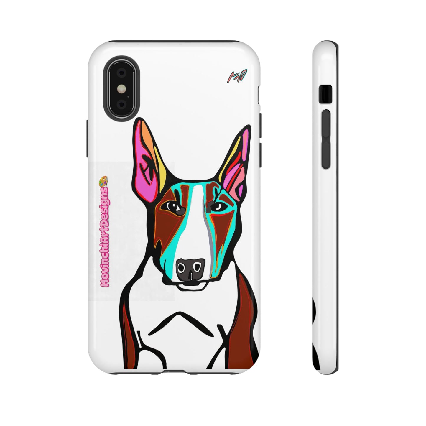 MR Bull Terrier Phone Case — Colorful Pop Art Tough Cases for Dog Lovers