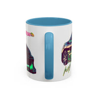 Coffee Mug —ECLIPSE  Neon Sports Car Design with "MovinchiArtDesigns" Logo