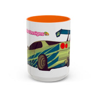 R34  Racing Skyline Accent Coffee Mug — Fast Car Drift Design (11/15oz)