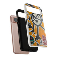 Abstract TAINO  Tribal Art Phone Case – Bold Orange Graphic Protective Cover